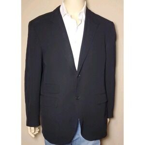 Hugo Boss Men's Blazer 44R Colombia Made In Italy Burton Style Black Virgin Wool